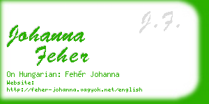 johanna feher business card