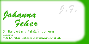johanna feher business card